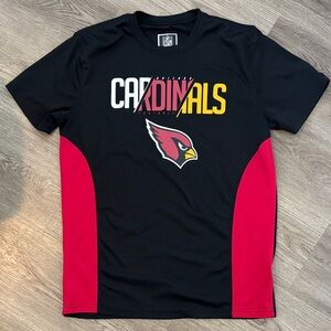 NFL 🏈 Team Apparel Arizona Cardinals Black and Red Jersey Tee Shirt